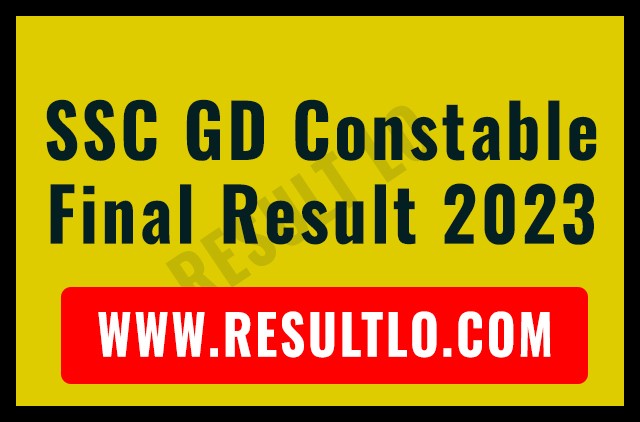 SSC GD Constable Final Result 2023